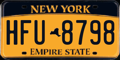 NY license plate HFU8798