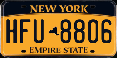 NY license plate HFU8806
