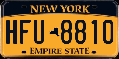 NY license plate HFU8810