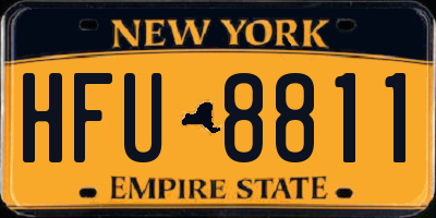 NY license plate HFU8811