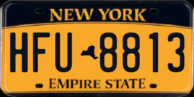 NY license plate HFU8813