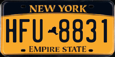 NY license plate HFU8831