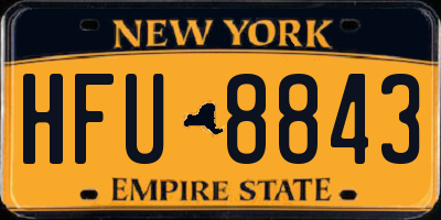 NY license plate HFU8843