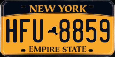 NY license plate HFU8859