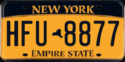 NY license plate HFU8877
