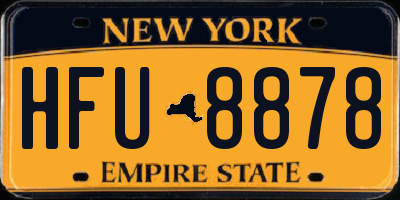 NY license plate HFU8878
