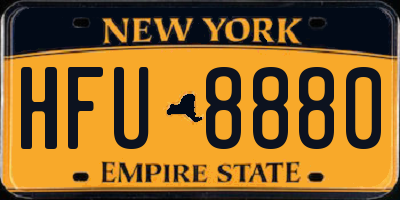 NY license plate HFU8880
