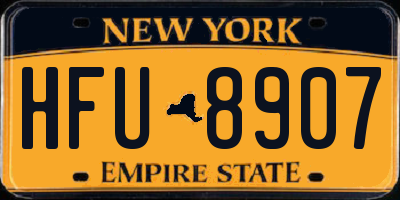NY license plate HFU8907