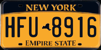 NY license plate HFU8916