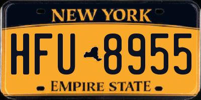 NY license plate HFU8955