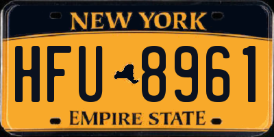 NY license plate HFU8961