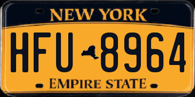 NY license plate HFU8964