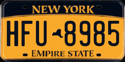 NY license plate HFU8985