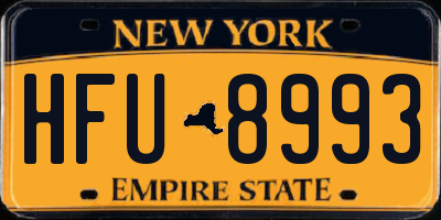 NY license plate HFU8993