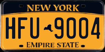NY license plate HFU9004