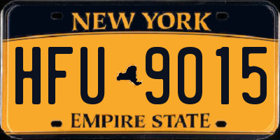 NY license plate HFU9015