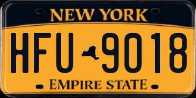 NY license plate HFU9018