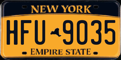 NY license plate HFU9035
