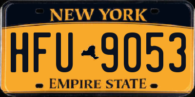 NY license plate HFU9053