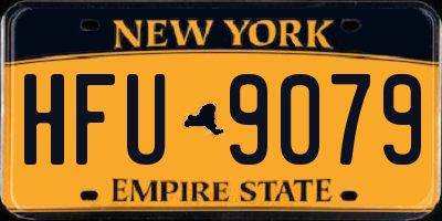 NY license plate HFU9079