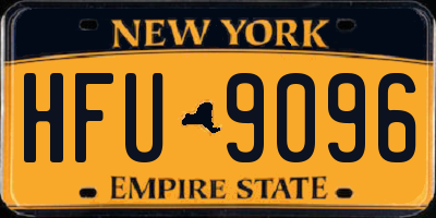 NY license plate HFU9096