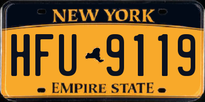 NY license plate HFU9119