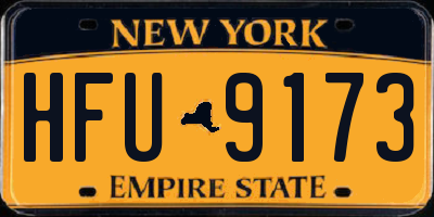 NY license plate HFU9173