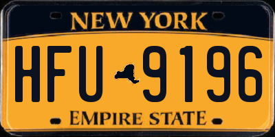 NY license plate HFU9196