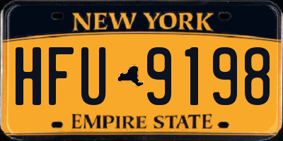 NY license plate HFU9198