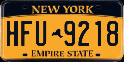 NY license plate HFU9218