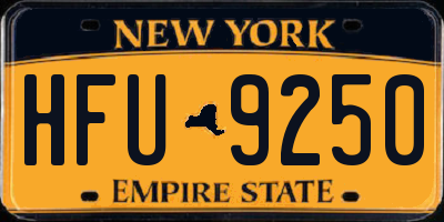NY license plate HFU9250