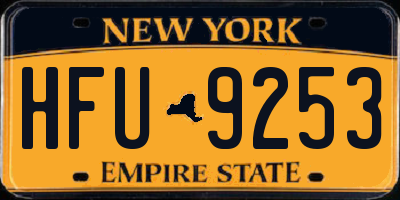 NY license plate HFU9253
