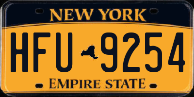 NY license plate HFU9254
