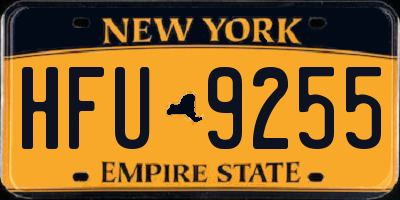 NY license plate HFU9255