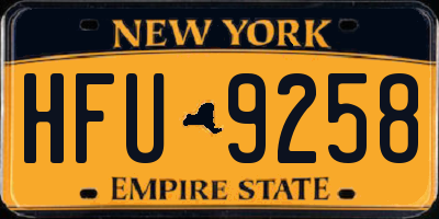 NY license plate HFU9258