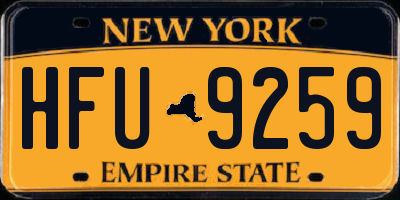 NY license plate HFU9259