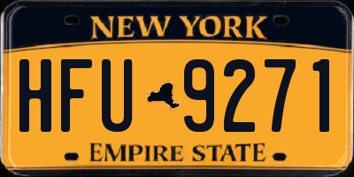 NY license plate HFU9271
