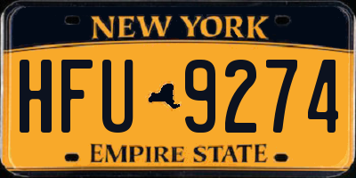 NY license plate HFU9274