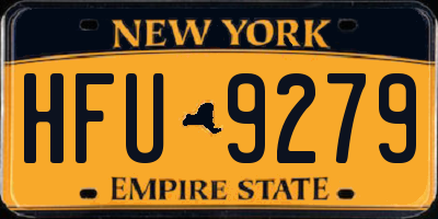 NY license plate HFU9279