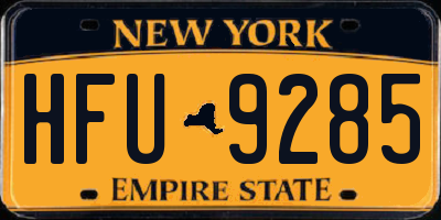 NY license plate HFU9285