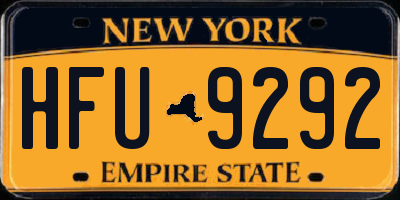 NY license plate HFU9292