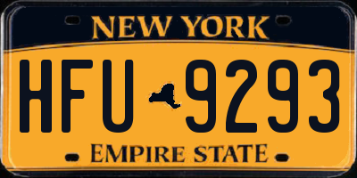 NY license plate HFU9293
