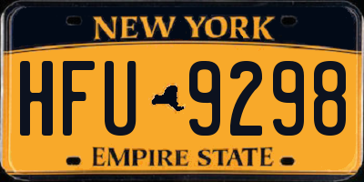NY license plate HFU9298