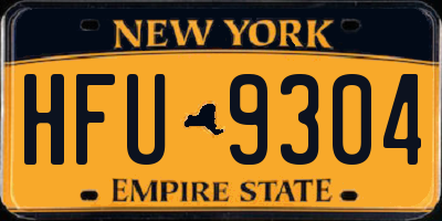 NY license plate HFU9304