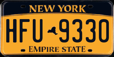 NY license plate HFU9330
