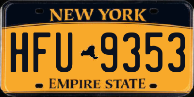 NY license plate HFU9353