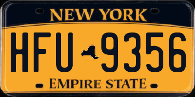 NY license plate HFU9356
