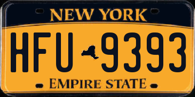 NY license plate HFU9393