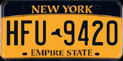 NY license plate HFU9420