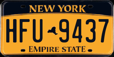 NY license plate HFU9437